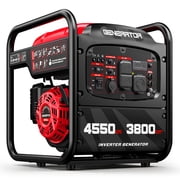 4550W Portable Gas Inverter Generator for Home Backup,Emergency,Camping,1.65 Gallon,RED