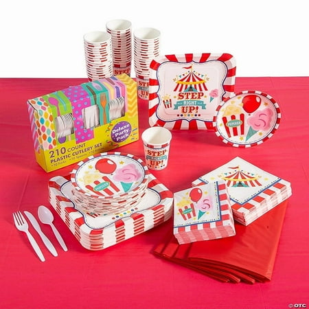 456 Pieces Carnival Party Tableware Kit for 48 Guests