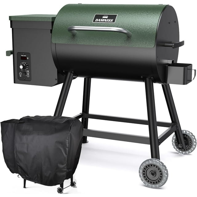 456 SQ.IN Wood Pellet Grill Smoker with Auto Temperature Control for