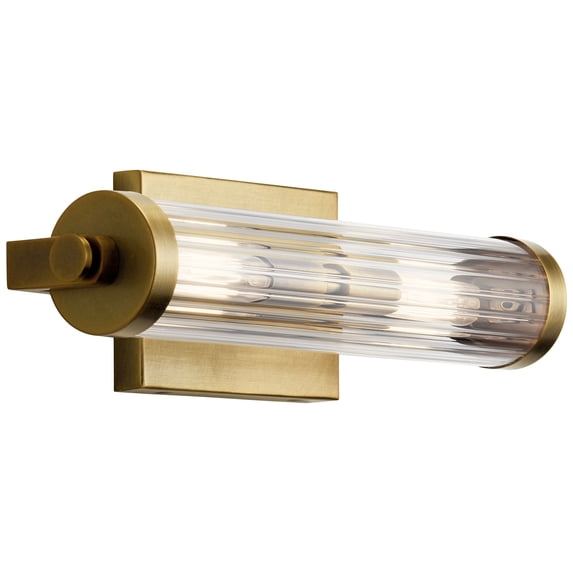 45648NBR Kichler Lighting Azores - 2 Light Bath Vanity In Industrial Style-4.5 Inches Tall and 16 Inches Wide-Natural Brass Finish