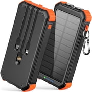 45800mAh Solar Power Bank 15W Fast Charging, Solar Charger Compatible for iPhone, Android Phone