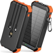 45800mAh Solar Power Bank 15W Fast Charging, Solar Charger Compatible for iPhone, Android Phone