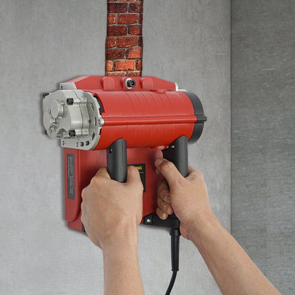 4580W Electric Wall Planer Scraper, Concrete Shovel Machine Red 110V, 5.91" Width for Plaster Paint Removal and Renovation