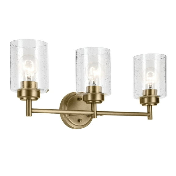 Open Box 45886NBR-Kichler Lighting-Winslow - 3 Light Bath Vanity Approved for Damp Locations - with Contemporary inspirations - 9.25 inches tall by 21.5 inches