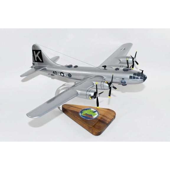 458th BS Sentimental Journey B-29 Model, Mahogany, 1/94th Scale, Bomber
