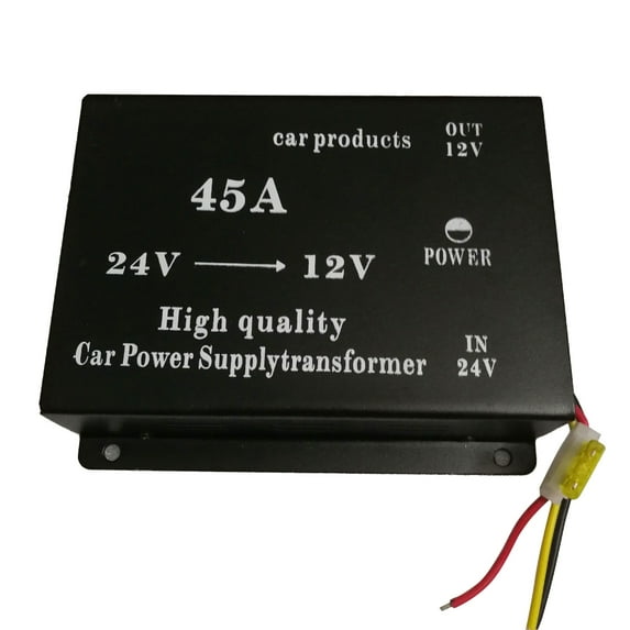 45A Voltage Reducer Converter Power Supply 24V To 12V For Trucks Stable Power Output With Overload Protection