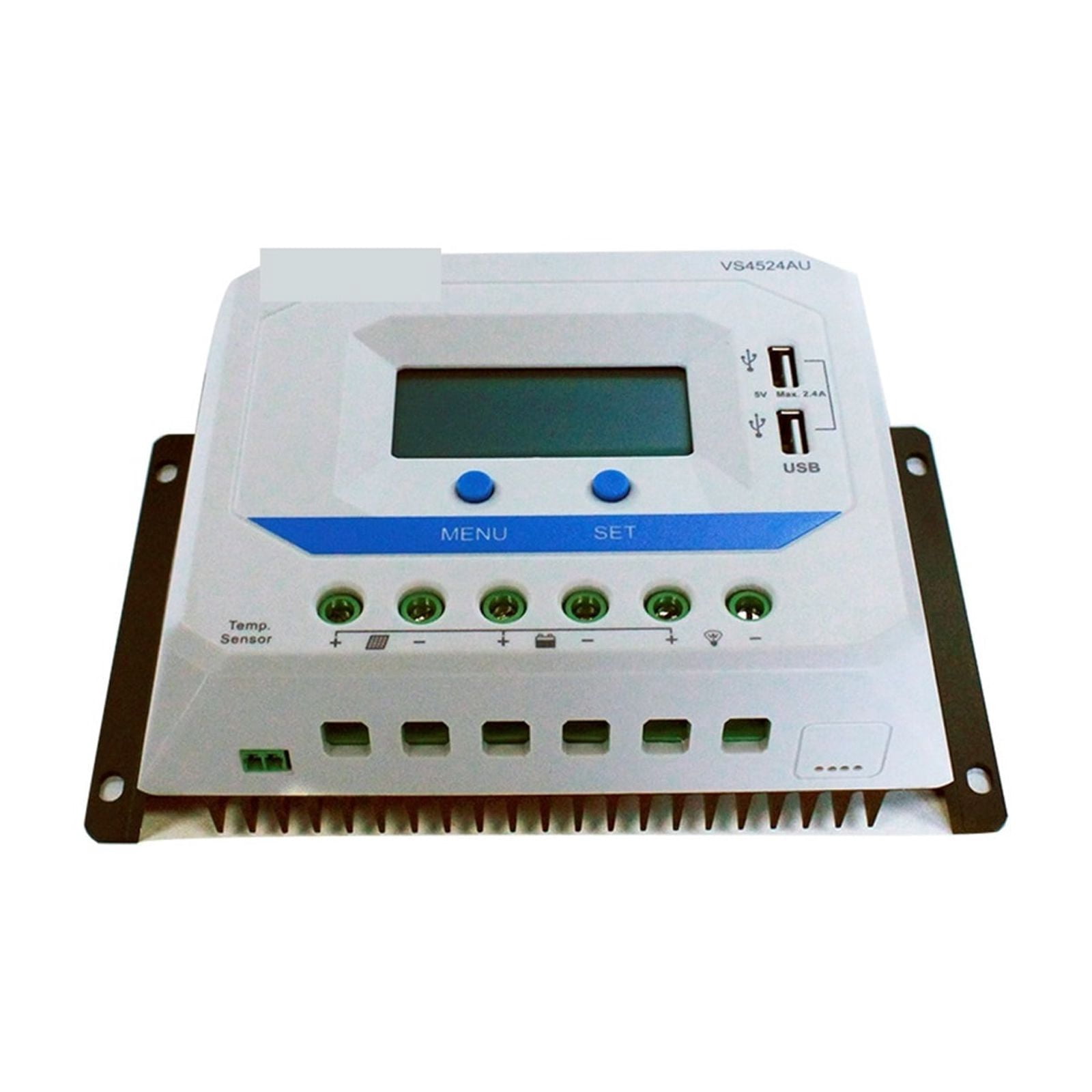 45A Solar Controller 12V 24V Auto VS4524AU PWM Charge Controller With Built In LCD Display And Double USB 5V Port ,Safe to Use