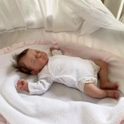 45CM 3D-Paint Skin Soft Silicone Reborn Baby Doll Toy For Girl Like Real 19 Inch Cloth Body Sleeping Bebe Alive Dress Up Boneca