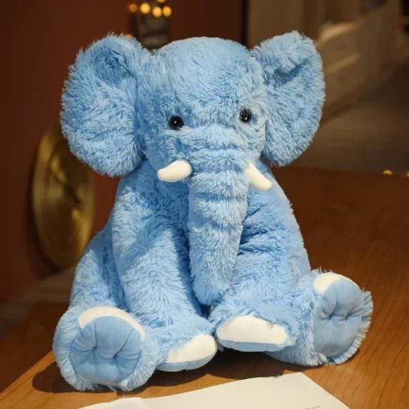 45CM Soft Elephant Plush Large Elephant Toy Stuffed Animals Plushies Pillow Accompany Doll Gift