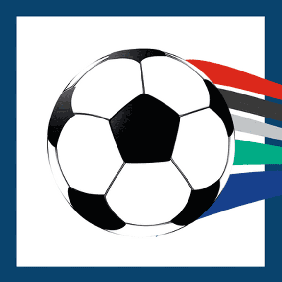 45CT Soccer Tableware Napkin, Black, White, Red, Green, Blue, and Gray, Soccer by Way To Celebrate
