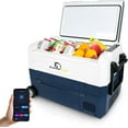 thumbnail image 1 of 45L Car Refrigerator, Portable Freezer Car Fridge with WIFI APP Control & Dual Zone, 12/24V DC, -4℉-68℉ Electric Compressor Cooler, 1 of 9