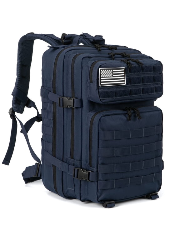 45L Hiking Backpack for Men - 3-Day Tactical Camping Pack with Laptop Sleeve - Water Resistant & Modular Webbing - Favastee
