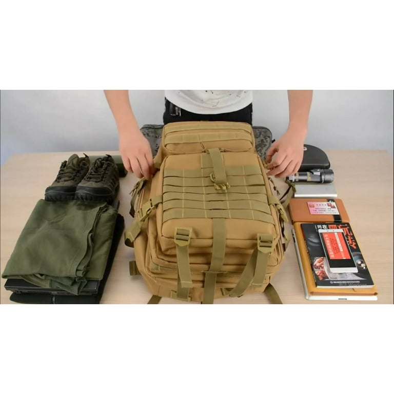 45L Large Military Tactical Backpack Army Molle Bag Rucksack 3 Day Assault Pack Walmart
