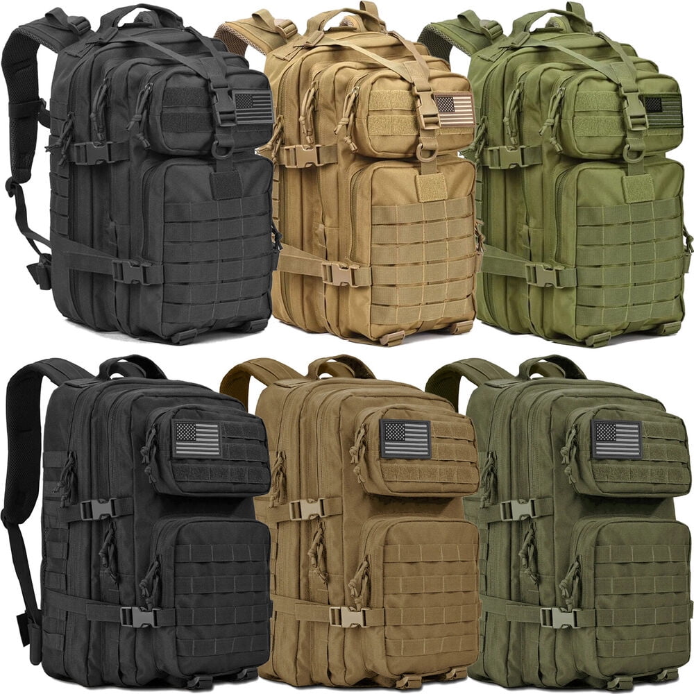 45L Military Tactical Backpacks Molle Army Assault Pack Hiking Treeking ...