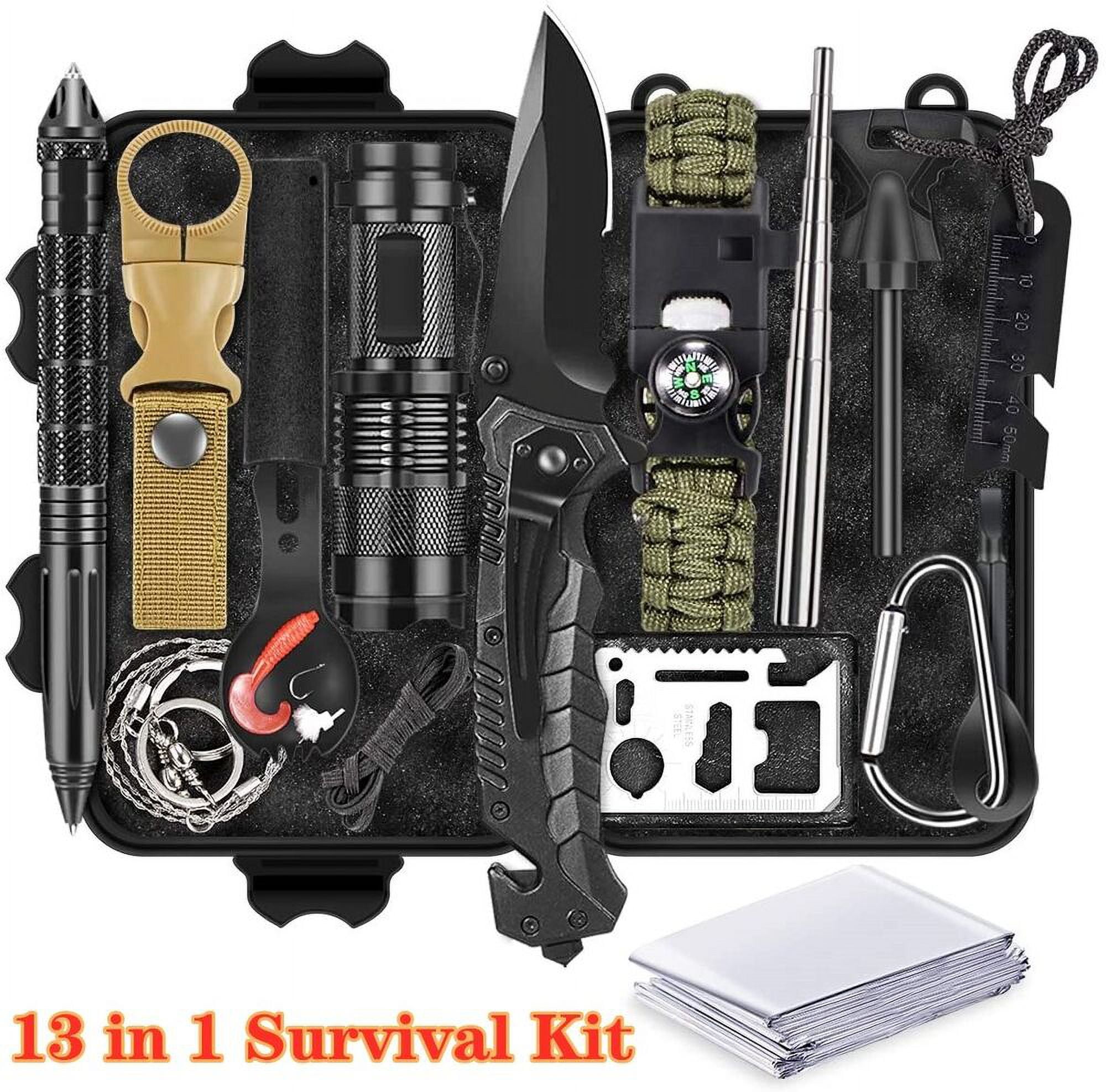 45L Tactical Backpack Camping Axe Prepper Survival Bug Out Bag Slingshot Outdoor