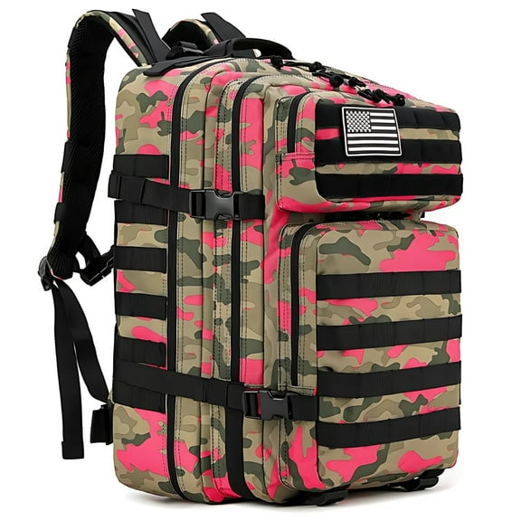 PAKNADA 45L Tactical Backpack,900D Oxford Waterproof Material For Outdoor Hiking Camping & Travel Bag
