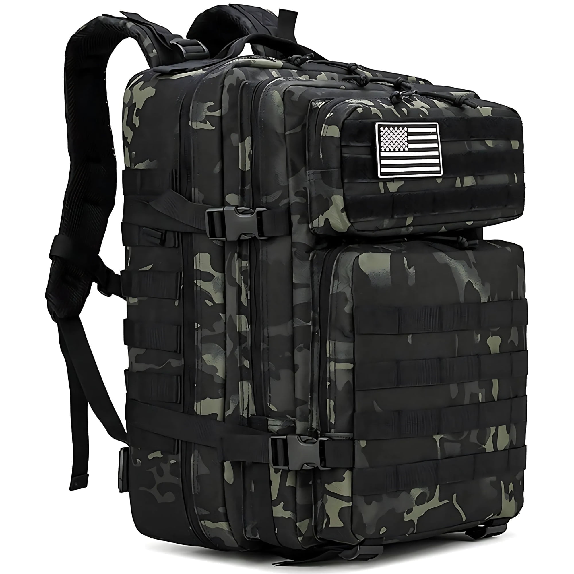 45L Tactical Backpack,900D Oxford Waterproof Material For Outdoor Hiking Camping & Travel Bag