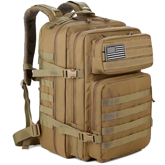 45L Tactical Backpack,900D Oxford Waterproof Material For Outdoor Hiking Camping & Travel Bag