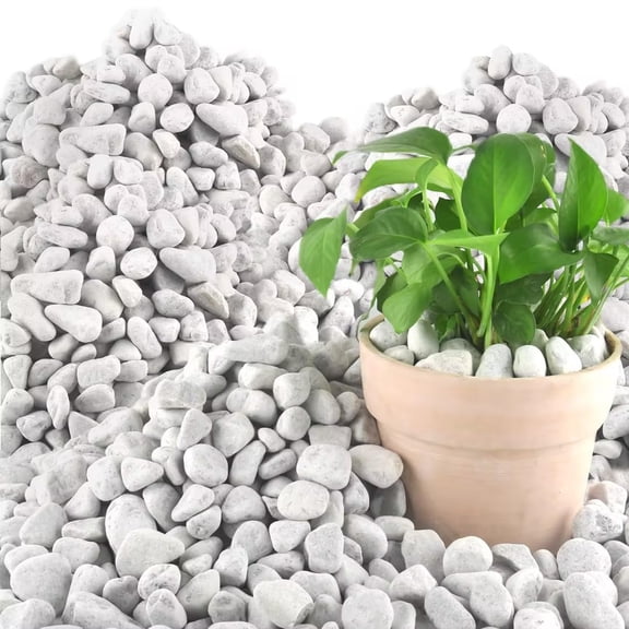 45LB Natural Grey Gravel, 0.8"-1.8" River Rocks,Decorative Pebbles for Indoor Outdoor Planters, Terrarium Rocks in Bulk,Aquarium Gravel for Pathways Backyard Walkways Landscaping Fish Tank