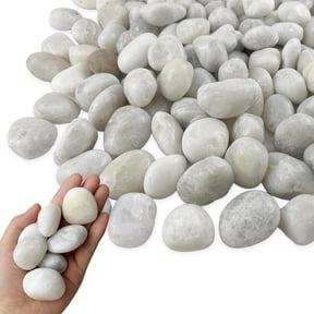 45LB White River Rocks, High Polished Pebbles, 1–2 inch Decorative Rocks for Garden Landscaping, Lava Rocks for Plants, Aquarium & Fish Tank Rocks, Outdoor Decorative Stones & Pathway Design