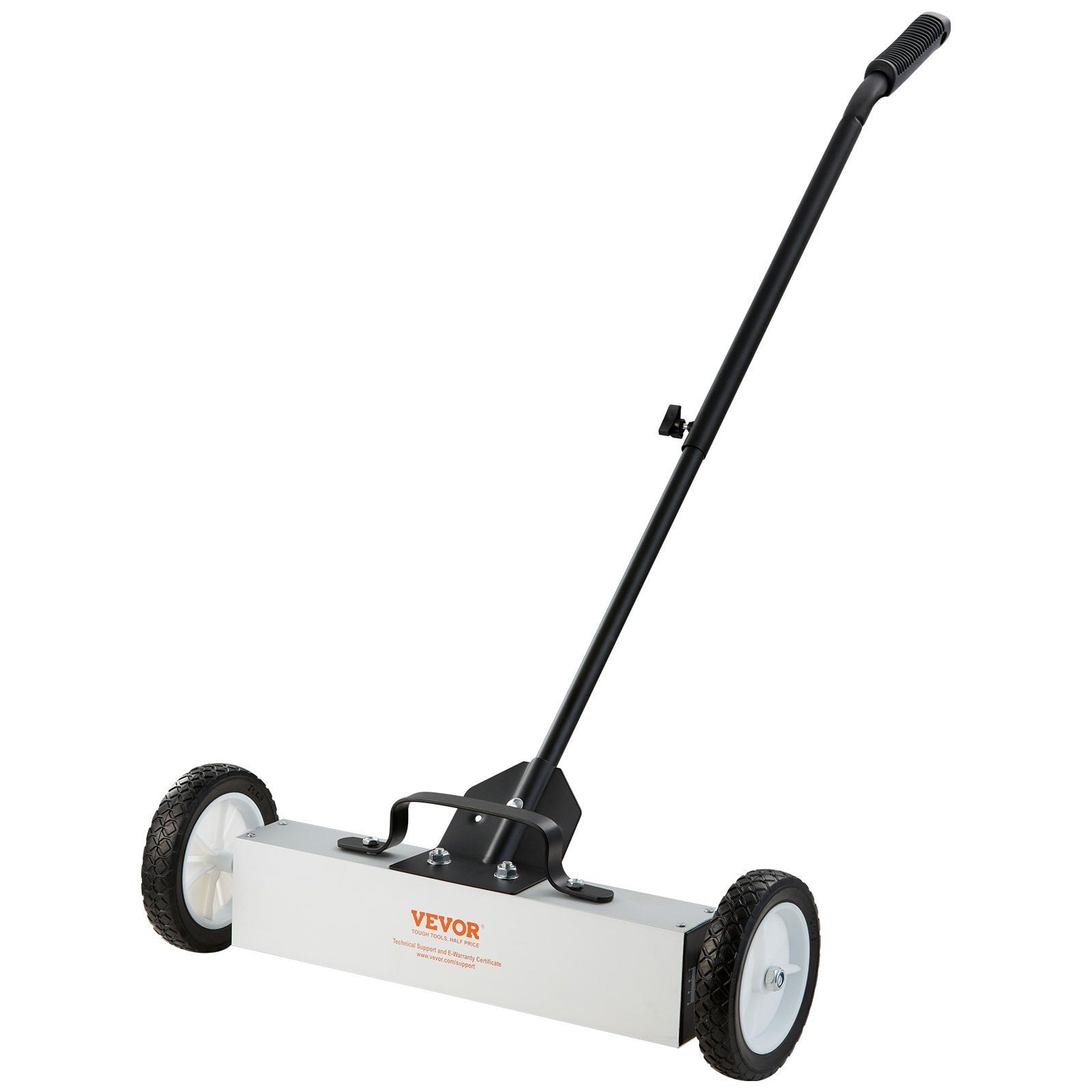 45Lbs Rolling Magnetic Sweeper with Wheels 18 Inch Large Magnet Pickup Lawn Sweeper Push Type Telescoping Handle for Easy Workshop Garage Yard Cleanup
