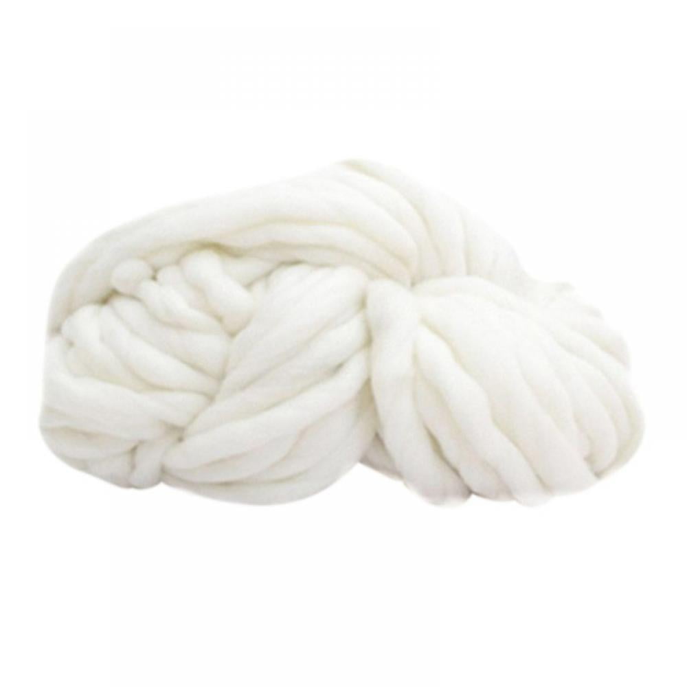 Merino Wool Super Chunky Yarn- Bulky Roving Yarn for Finger  Knitting,Crocheting Felting,Making Rugs Blanket and Crafts by FLORAKNIT  (Gray, Medium-20mm