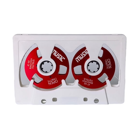 45Minute Open Spool Retro Tape Double Side Efficiency ABS Construction Clear Acoustics for Music Enthusiasts