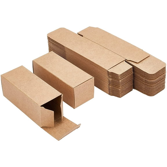 45PCS Brown Kraft Paper Lipstick Box Essential Oil Wrapping Box DIY