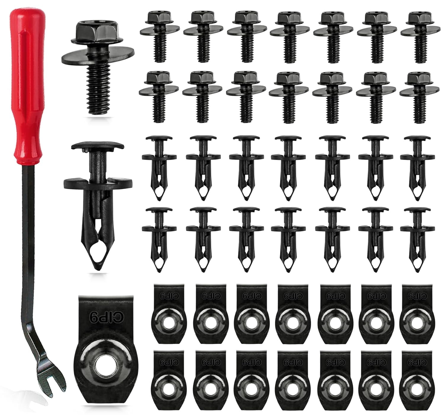 45PCS Universal Style Engine Under Cover Splash Shield Guard Body Bolts ...