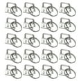 thumbnail image 1 of 45Pack 20mm/ 0.8-inch Key Fob Hardware with Keychain Ring for Bag Webbing Wristlets, Silver Tone, 1 of 5