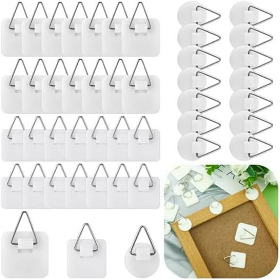45Pcs Adhesive Picture Frame Foam Board Hanger for Wall Art Photo Bathroom Closet Kitchen Home Door