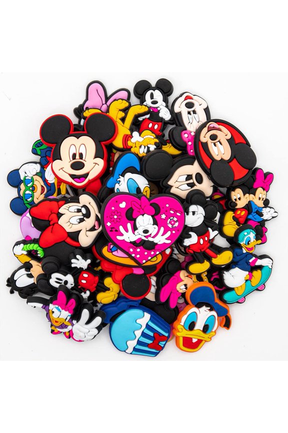 45Pcs Donald Duck Shoes Charms For Girls Cute Cartoon Shoes Pins Decoration Accessories For Women Men Party Favors Birthday Gifts