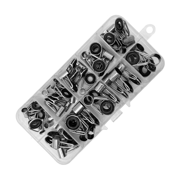 45Pcs Fishing Eyes Rings Rafts Line Fishing Rod Side Line Guide Rings Enduring