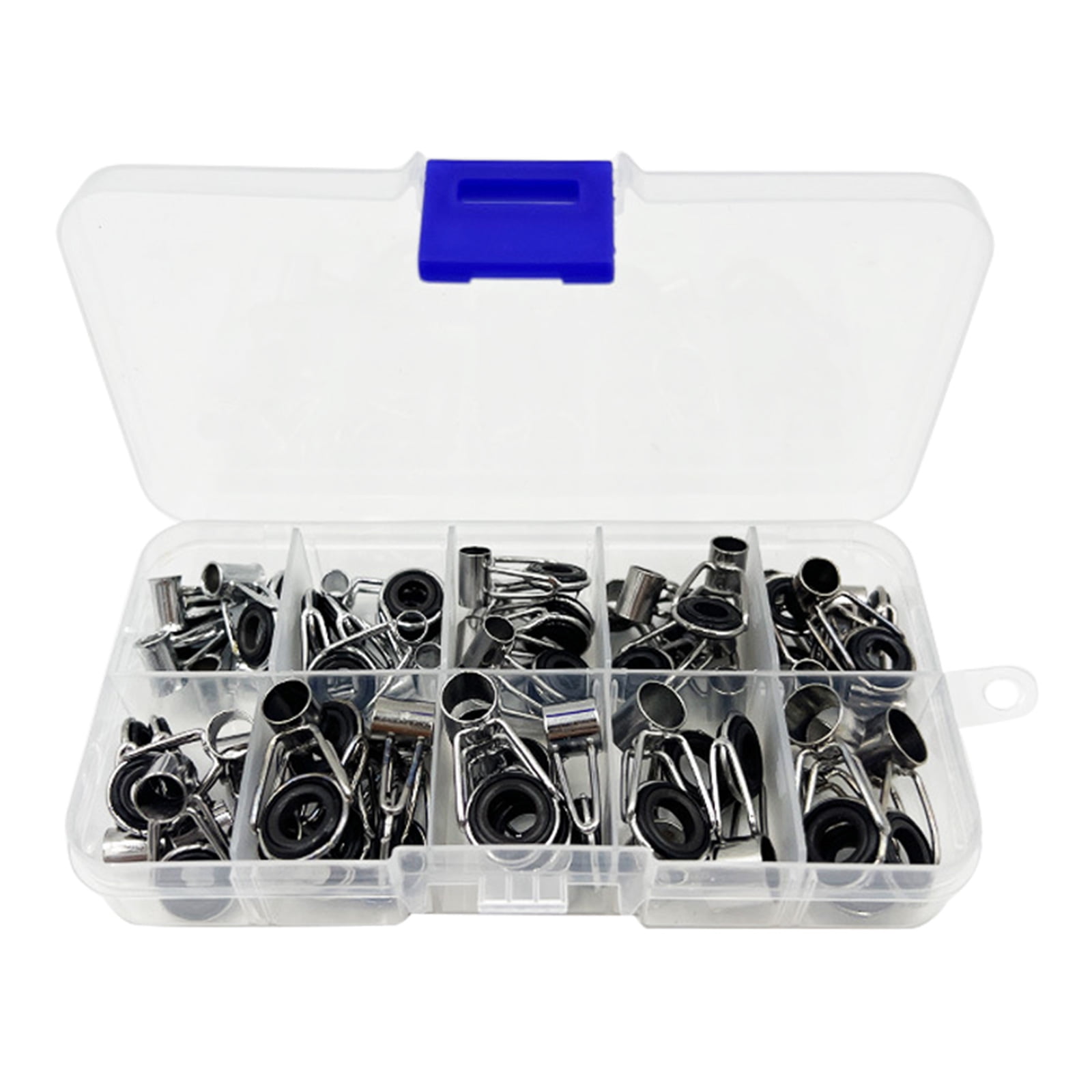 45Pcs Fishing Rod Repair Kits Fishing Eyes Rings Rafts Line Fishing Rod ...