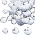 thumbnail image 1 of 45Pcs Flat Back Round Acrylic Rhinestones 3 Sizes (30mm 25mm 20mm) with Container Clear Self-Adhesive Circle Gems Sparkling Plastic Stickers, 1 of 7