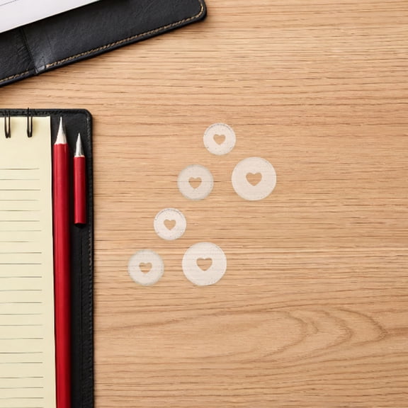 45Pcs Heart Shaped Plastic Expansion Discs for Flexible Notebook Binding
