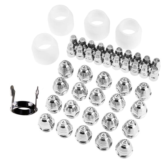 45Pcs P80 Cutting Torch Consumable Kit Electrode Tip Nozzle 1.5mm Cup Roller Guide Wheel Outfit Plasma Cutter