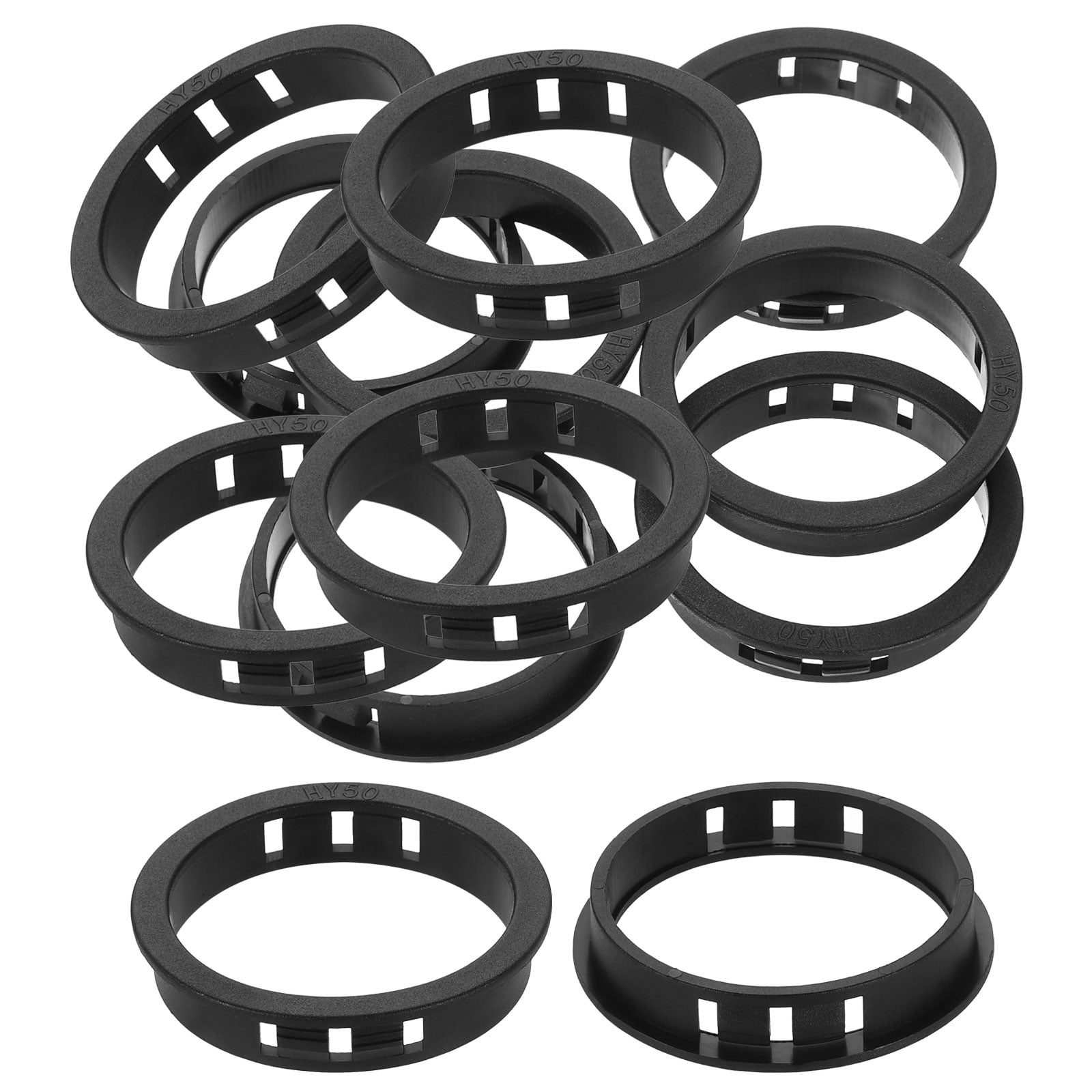 45Pcs Snap Bushing Grommets, 1-31/32"(50mm) Round Cable Hose Protector, Black