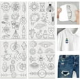 45Pcs Water Soluble Stabilizer Embroidery Pattern Tarot Element Pattern