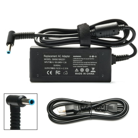 45W 19.5V 2.31A Laptop AC Adapter Charger for HP Pavilion 11 13 15 X360 M3 Spectre Ultrabook 13 Stream 13 11 14 with Power Cord