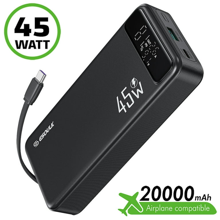 BTL-RDC42（20000mAh・AC65W・PD45W） 45W 20000mAh Power Bank Battery with Integrated USB-C Charging