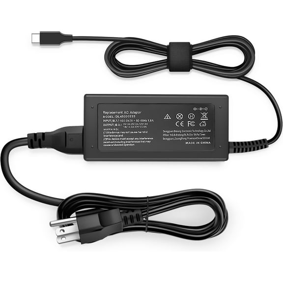 45W 20V 2.25A USB Type C Power Supply for Lenovo Chromebook 100e 300e c340 s940, ThinkPad L380 L490 E485 E590 T470s, X390 Yoga, IdeaPad Yoga 910 920 C630 C940 S940 720 730, ADLX45YCC3A ADLX45UDCC2A