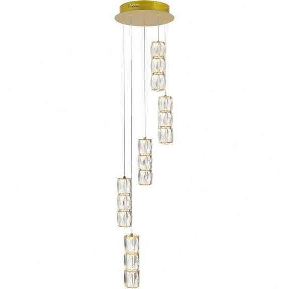 45W 5 Led Pendant in Contemporary Style-9.2 inches Tall and 12 inches Wide Bailey Street Home 390-Bel-5047980