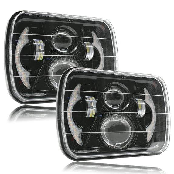 45W 5x7 7x6 Inch LED DRL Beam Headlight Square Headlamp For Chevrolet Jeep Cherokee