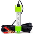 thumbnail image 1 of 45W DC 12V  IP68 Waterproof Aluminum Bright LED Bait Submersible Dock Underwater Fishing Light Attractants For At Night Snook Crappie（17 ft Wire, Only Battery Clips, Green）, 1 of 7