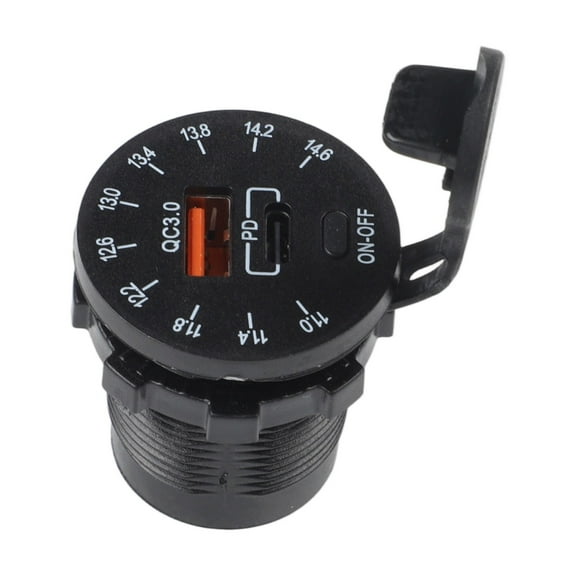45W Dual Usb Charger Socket With Led Voltmeter Switch Pc Usb Socket For Test, Measurement Tool Accessory