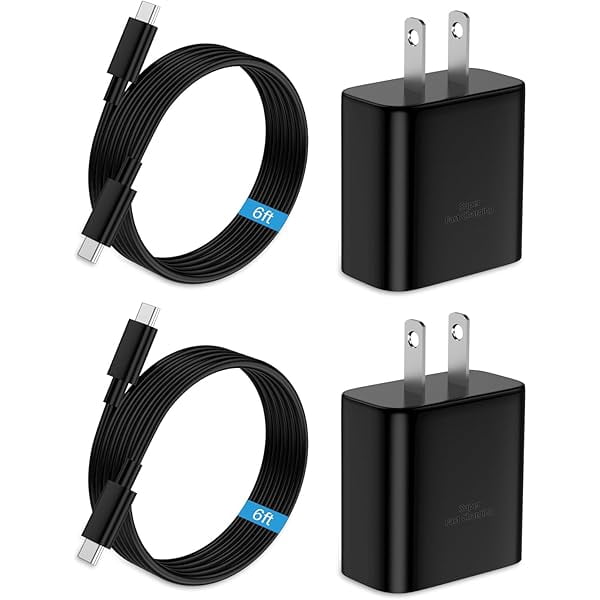 45W Fast Charger USB C for Samsung Fast Charger Type C with 6FT Type C Charging Cable Cord Charger for Samsung Galaxy S24 Ultra/S24/S23 Ultra/S23/S22 Ultra/S22/S21/Z Fold 5/Z Fild 5/Galaxy Tab, 2Pack