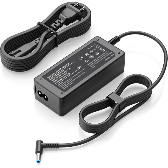 45W Laptop Charger Compatible with HP Pavilion x360 13 15 11, Zbook G5 15 15u G3 14u G4, Notebook 15, Stream 11 14 13 AC Smart Blue Tip Power Supply Adapter Cord