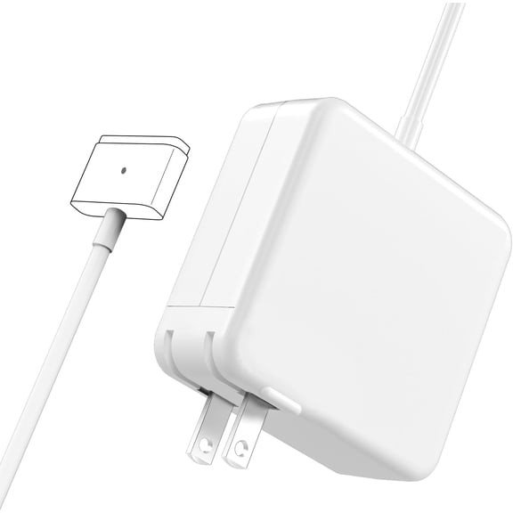 45W Mag2 T-tip Laptop Power Adapter Magnetic Mac Book Air Charger, Compatible with 11-inch & 13-inch Released After Mid 2012 (2012-2017 Models)