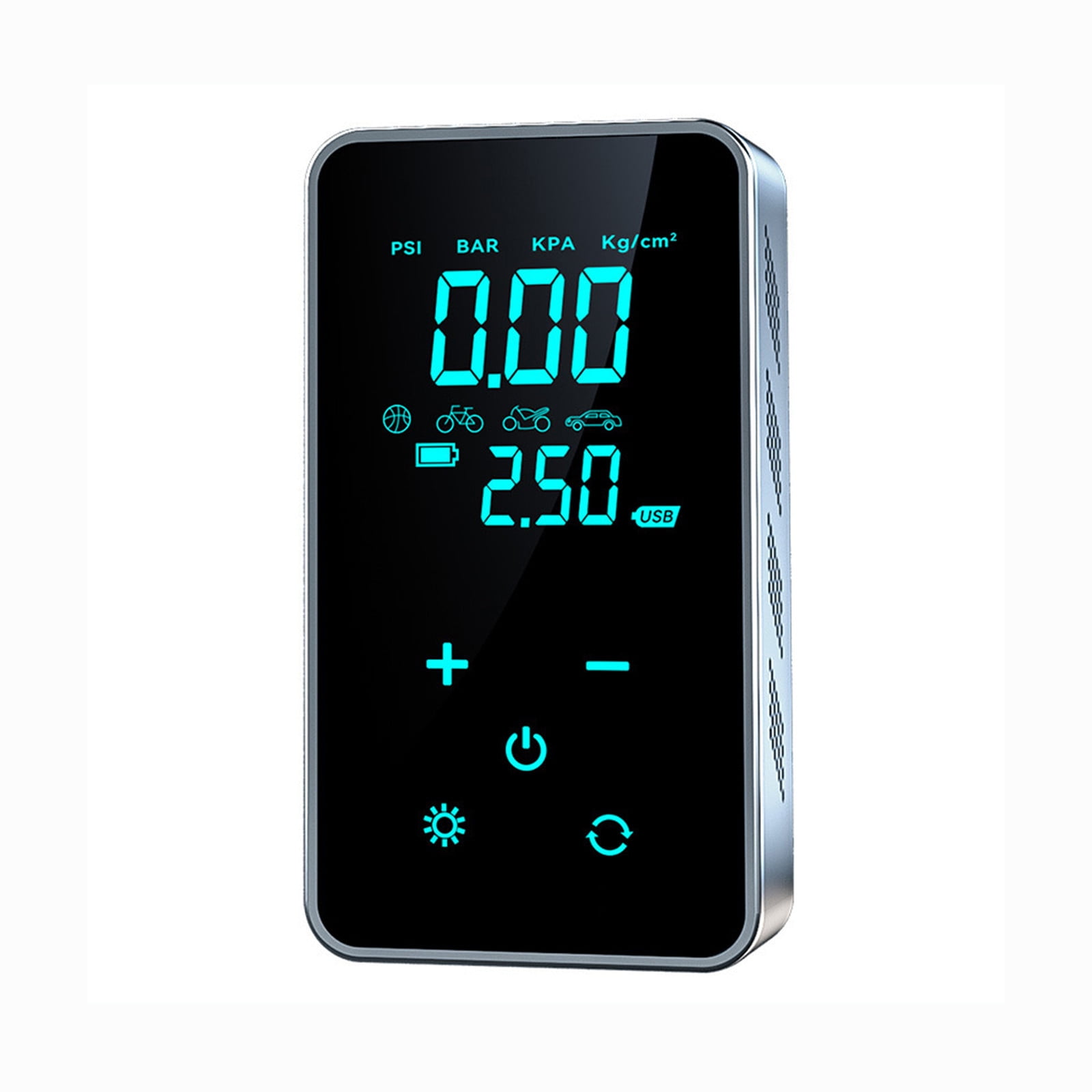 45W Portable Wireless Car Tire Inflator Air Compressor 150Psi With Touch Screen Led Light Power Bank 3600Mah